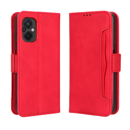 Xiaomi Poco M5 Skin Feel PU Leather Wallet Phone Case with Card Slots, Cash Pocket, Magnetic Closure, Built-In Stand, Full Protection TPU Cover