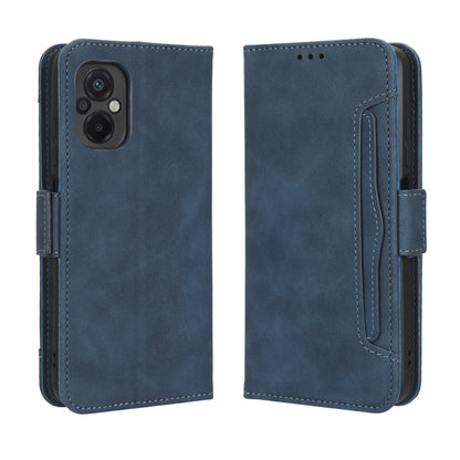 Xiaomi Poco M5 Skin Feel PU Leather Wallet Phone Case with Card Slots, Cash Pocket, Magnetic Closure, Built-In Stand, Full Protection TPU Cover