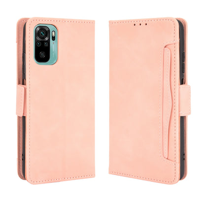 Xiaomi Redmi Note 10S Skin Feel PU Leather Wallet Phone Case with Card Slots, Cash Pocket, Magnetic Closure, Built-In Stand, Full Protection TPU Cover