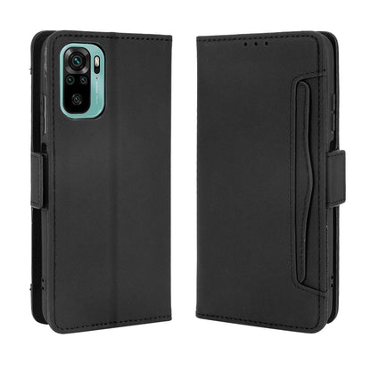 Xiaomi Poco M5S Skin Feel PU Leather Wallet Phone Case with Card Slots, Cash Pocket, Magnetic Closure, Built-In Stand, Full Protection TPU Cover