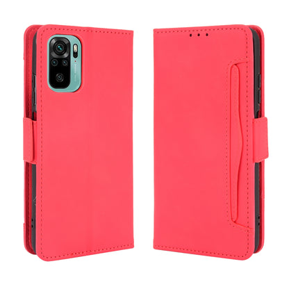Xiaomi Redmi Note 10 4G Skin Feel PU Leather Wallet Phone Case with Card Slots, Cash Pocket, Magnetic Closure, Built-In Stand, Full Protection TPU Cover