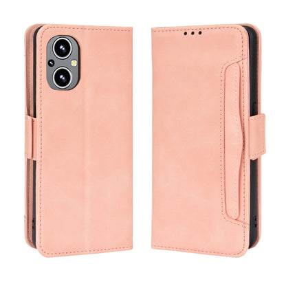 OPPO Reno8 Lite 5G Skin Feel PU Leather Wallet Phone Case with Card Slots, Cash Pocket, Magnetic Closure, Built-In Stand, Full Protection TPU Cover