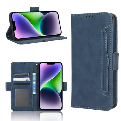 Apple iPhone 14 Skin Feel PU Leather Wallet Phone Case with Card Slots, Cash Pocket, Magnetic Closure, Built-In Stand, Full Protection TPU Cover