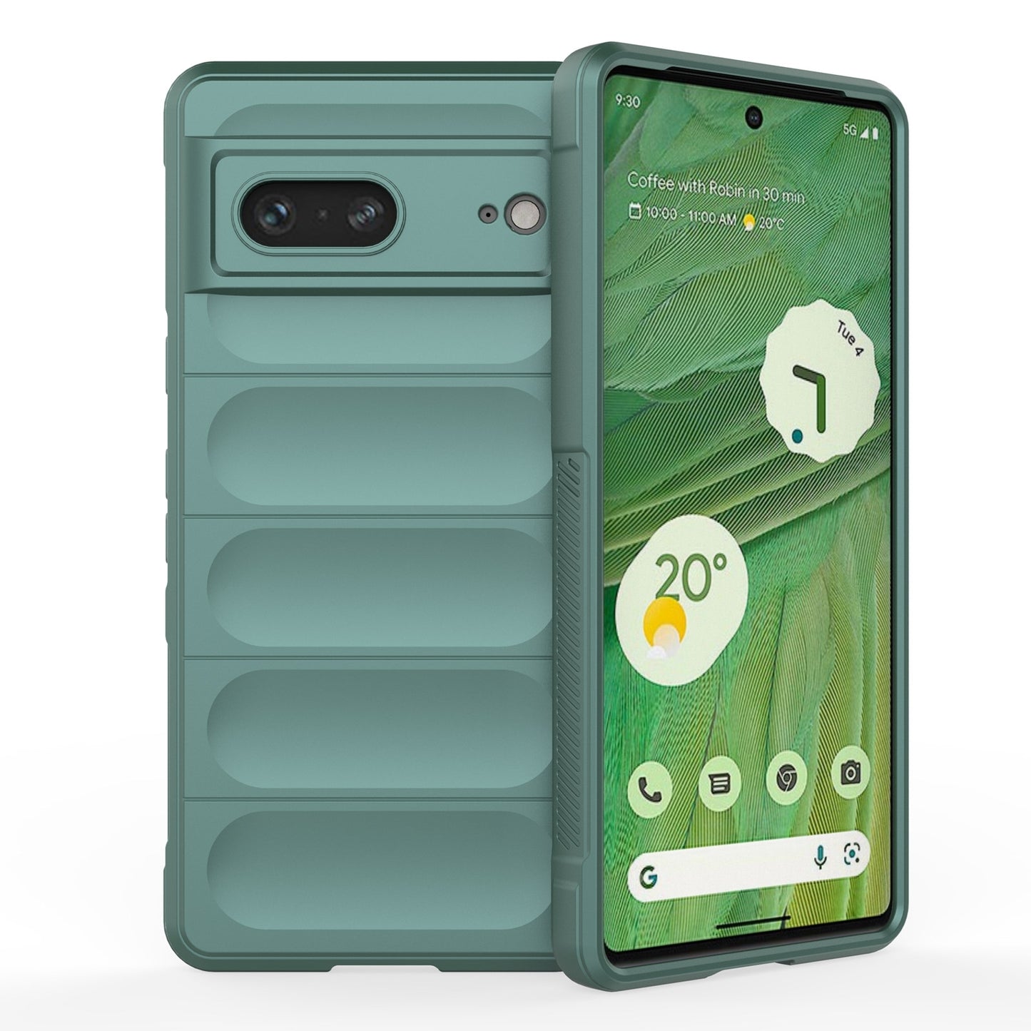 Google Pixel 7 Magic Shield TPU + Flannel Protective Phone Case Cover, Shockproof Scratch Resistant