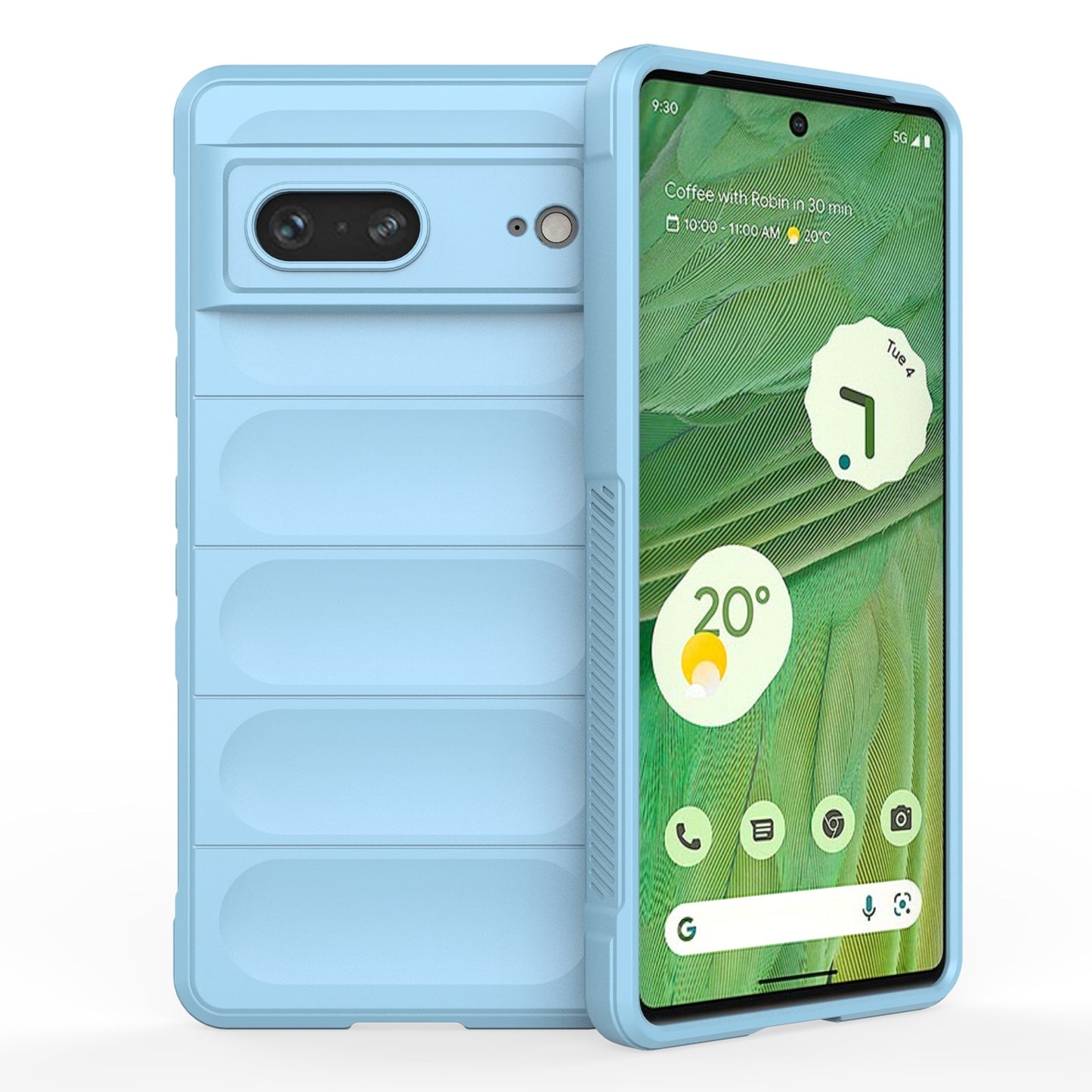 Google Pixel 7 Magic Shield TPU + Flannel Protective Phone Case Cover, Shockproof Scratch Resistant