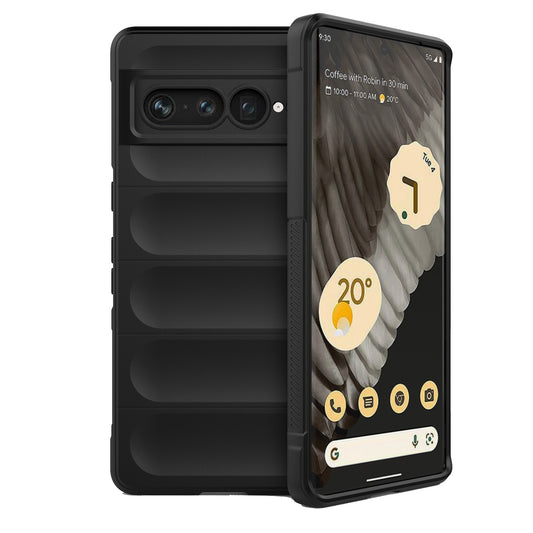 Google Pixel 7 Pro Magic Shield TPU + Flannel Protective Phone Case Cover, Shockproof Scratch Resistant