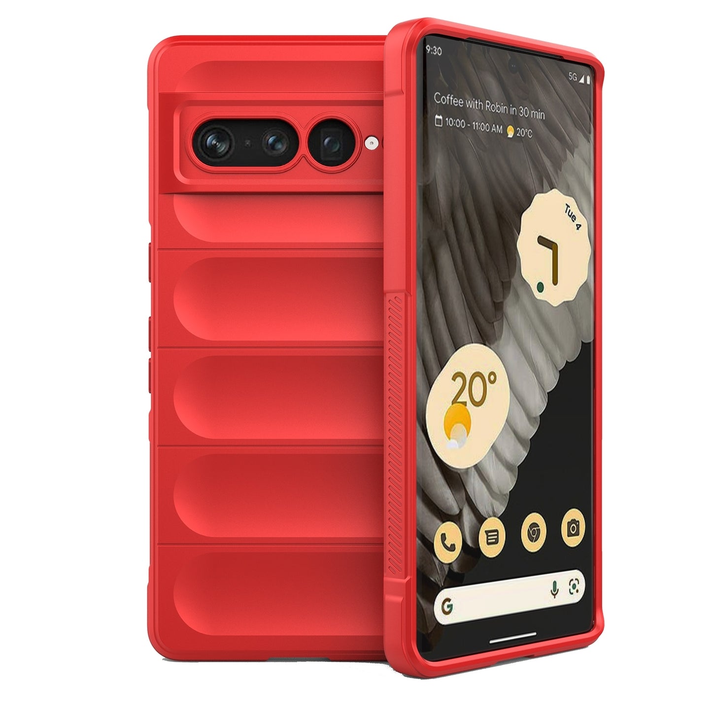 Google Pixel 7 Pro Magic Shield TPU + Flannel Protective Phone Case Cover, Shockproof Scratch Resistant