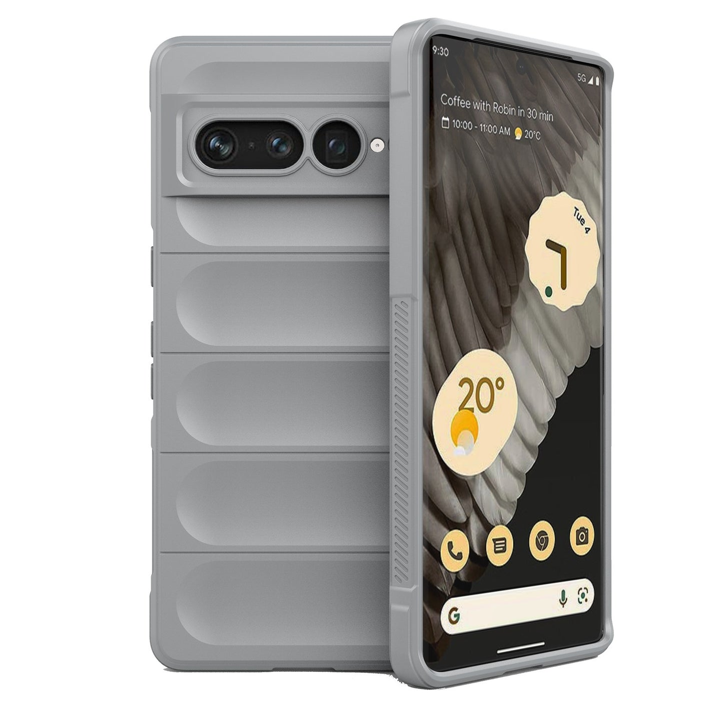 Google Pixel 7 Pro Magic Shield TPU + Flannel Protective Phone Case Cover, Shockproof Scratch Resistant