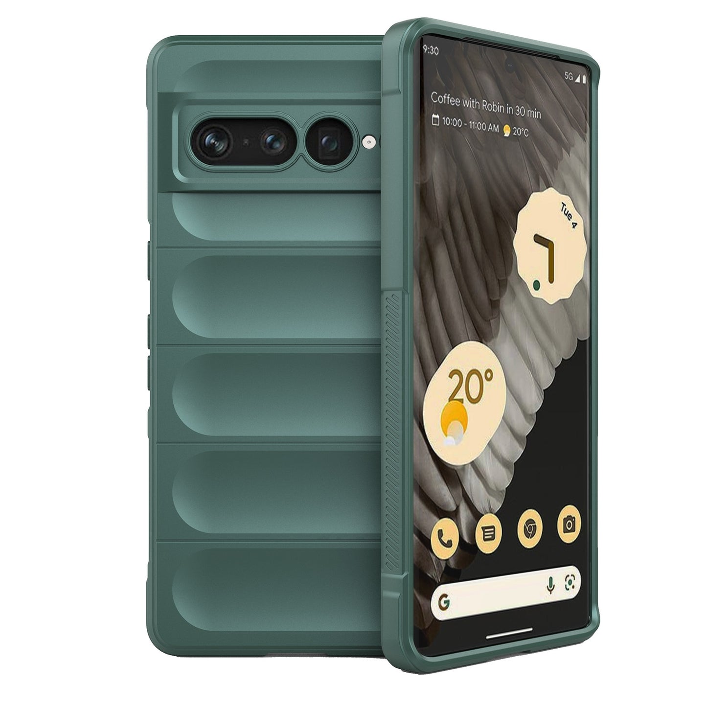 Google Pixel 7 Pro Magic Shield TPU + Flannel Protective Phone Case Cover, Shockproof Scratch Resistant