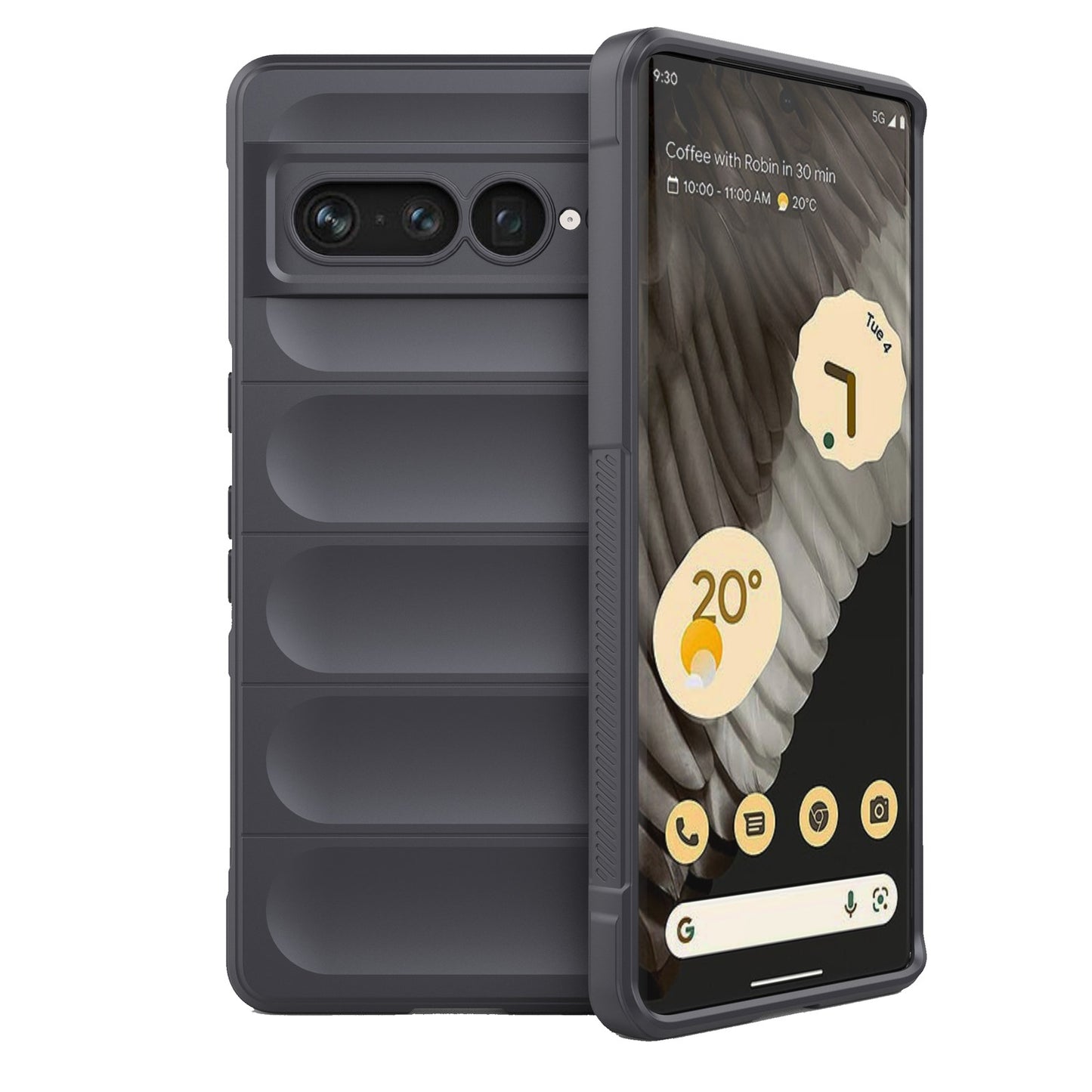 Google Pixel 7 Pro Magic Shield TPU + Flannel Protective Phone Case Cover, Shockproof Scratch Resistant