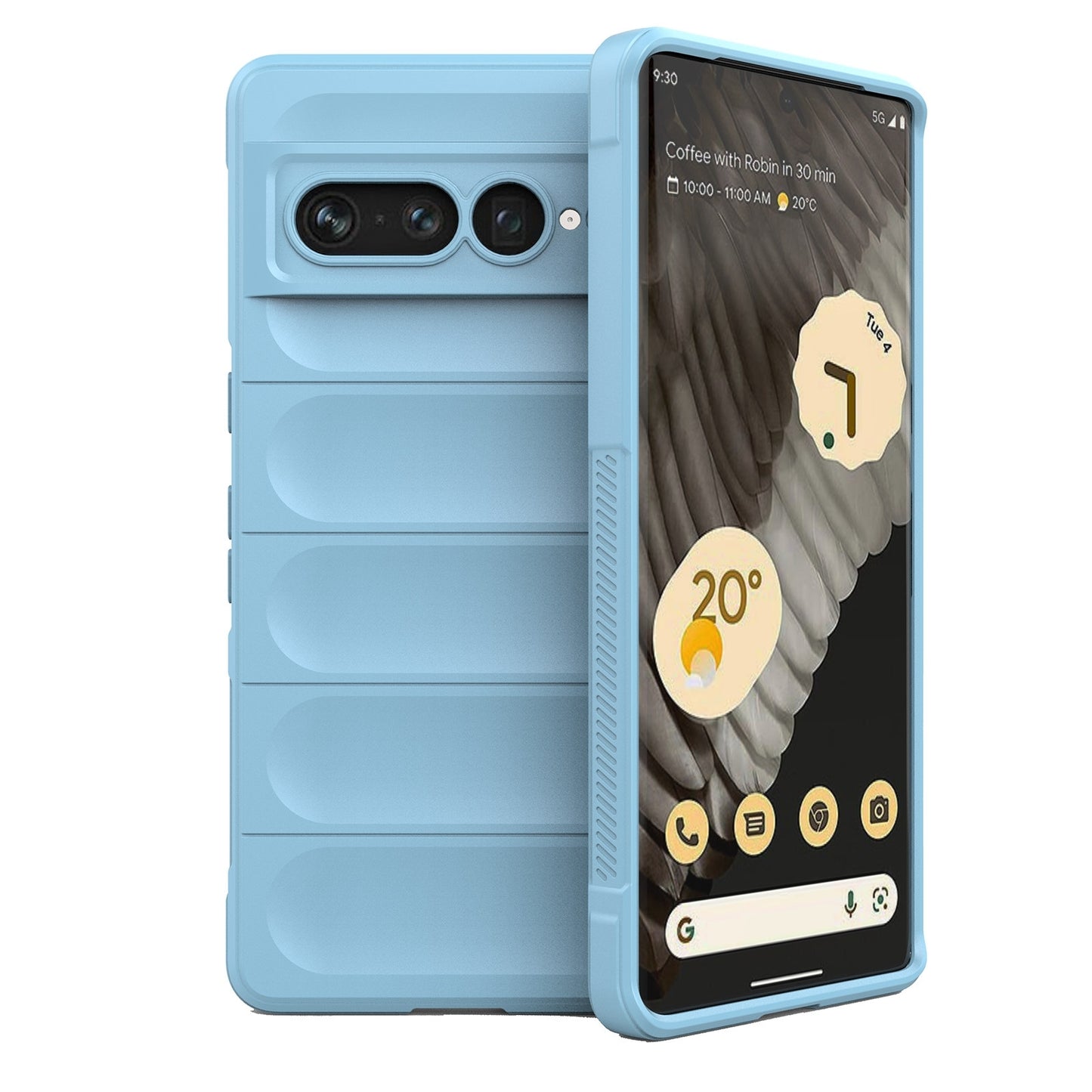 Google Pixel 7 Pro Magic Shield TPU + Flannel Protective Phone Case Cover, Shockproof Scratch Resistant