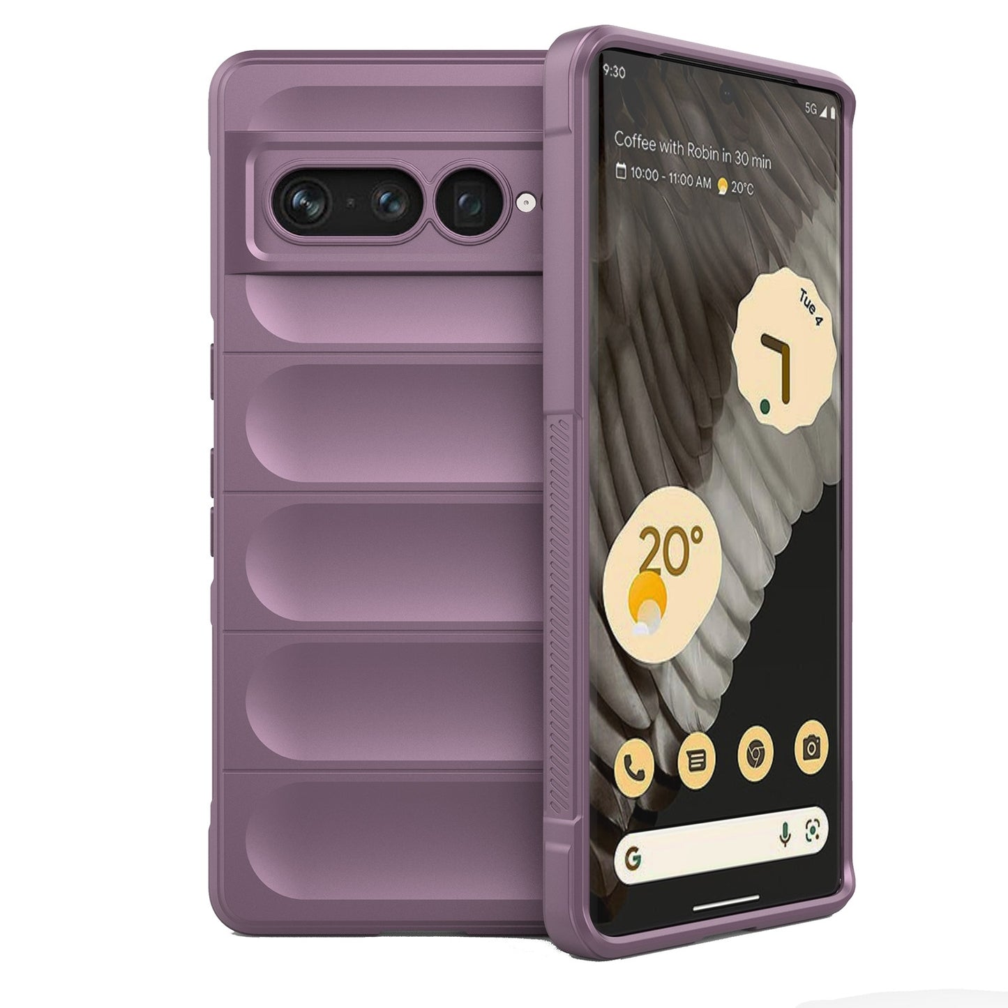 Google Pixel 7 Pro Magic Shield TPU + Flannel Protective Phone Case Cover, Shockproof Scratch Resistant