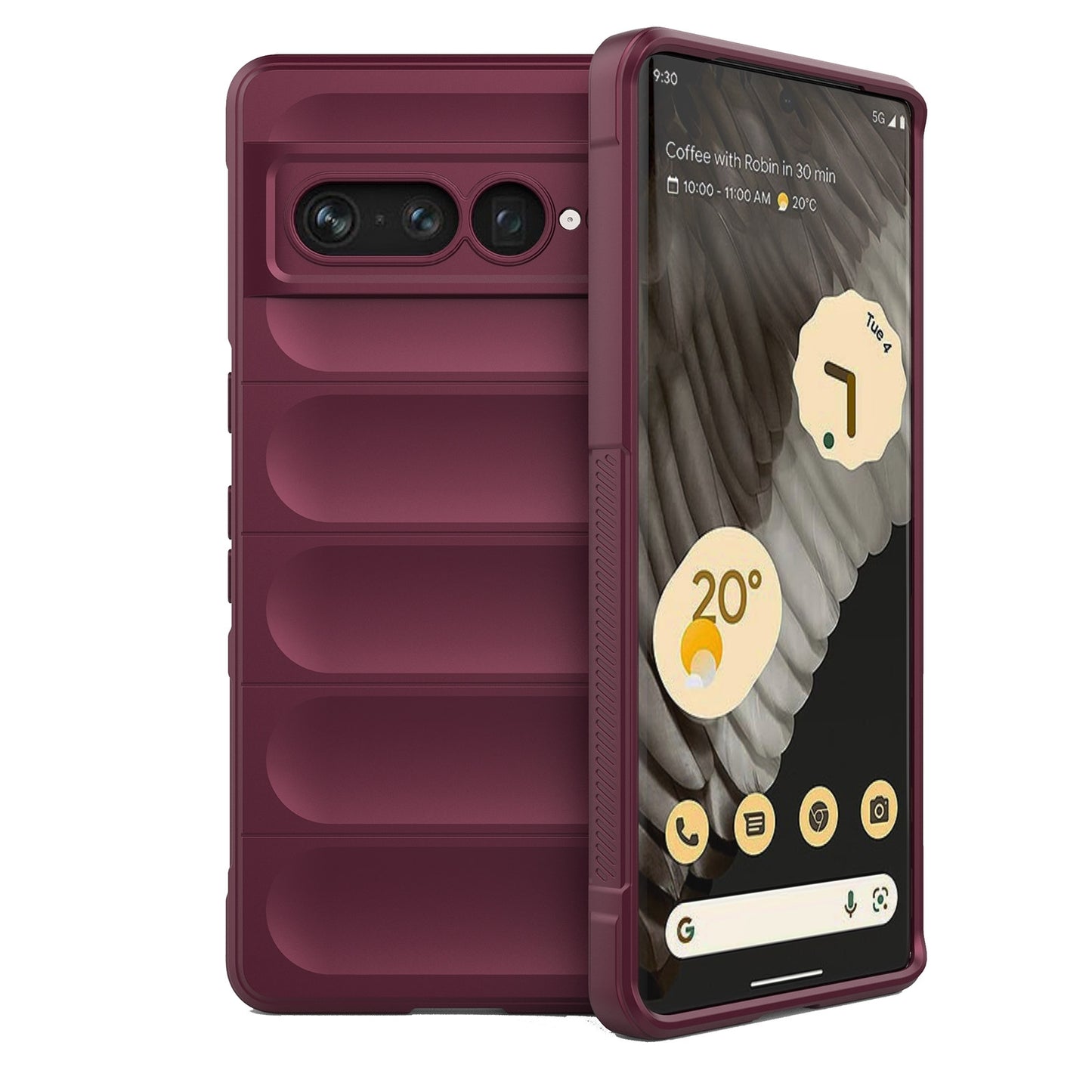 Google Pixel 7 Pro Magic Shield TPU + Flannel Protective Phone Case Cover, Shockproof Scratch Resistant