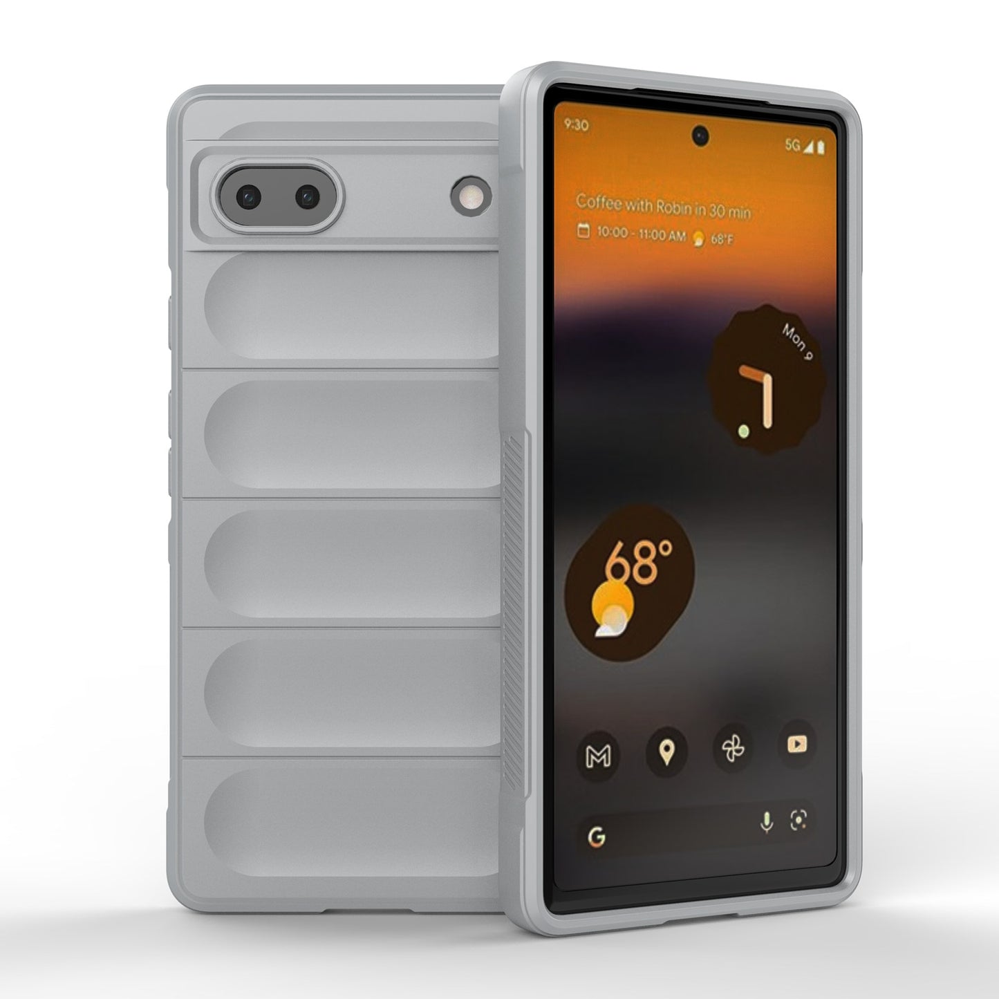 Google Pixel 6a Magic Shield TPU + Flannel Protective Phone Case Cover, Shockproof Scratch Resistant