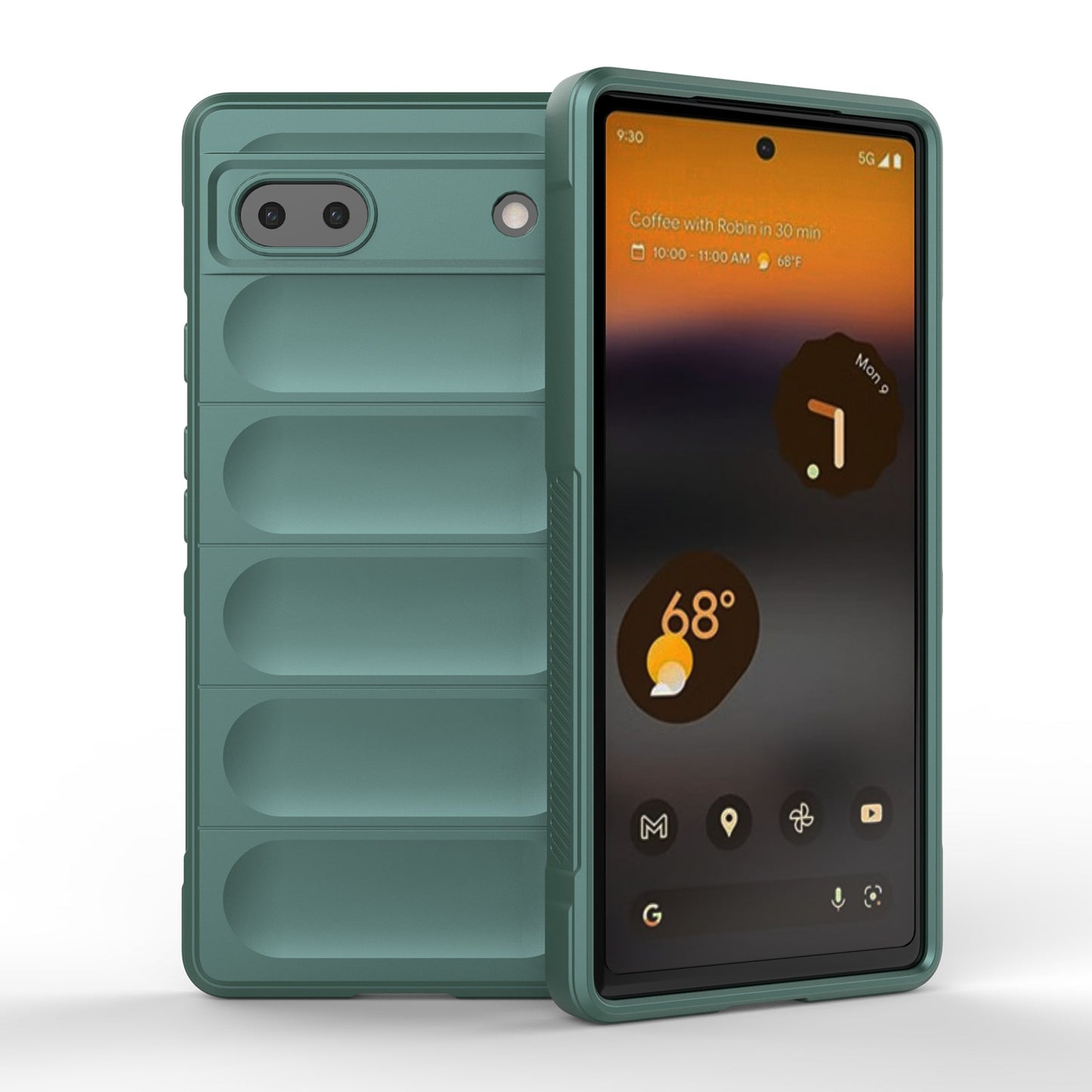 Google Pixel 6a Magic Shield TPU + Flannel Protective Phone Case Cover, Shockproof Scratch Resistant