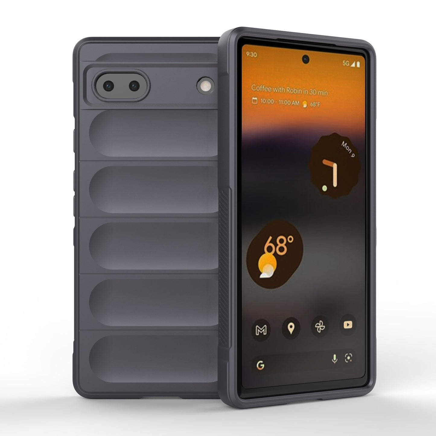 Google Pixel 6a Magic Shield TPU + Flannel Protective Phone Case Cover, Shockproof Scratch Resistant