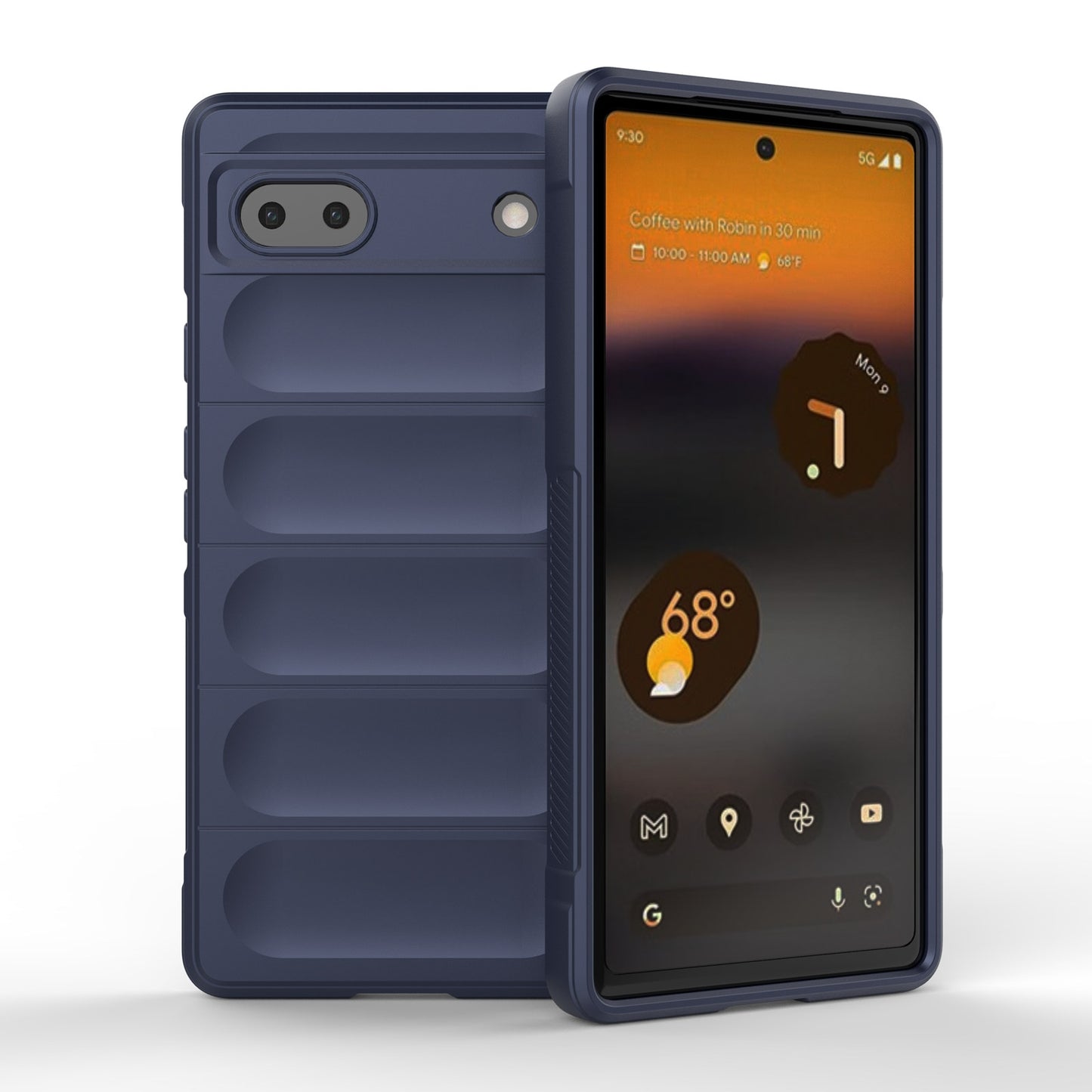 Google Pixel 6a Magic Shield TPU + Flannel Protective Phone Case Cover, Shockproof Scratch Resistant