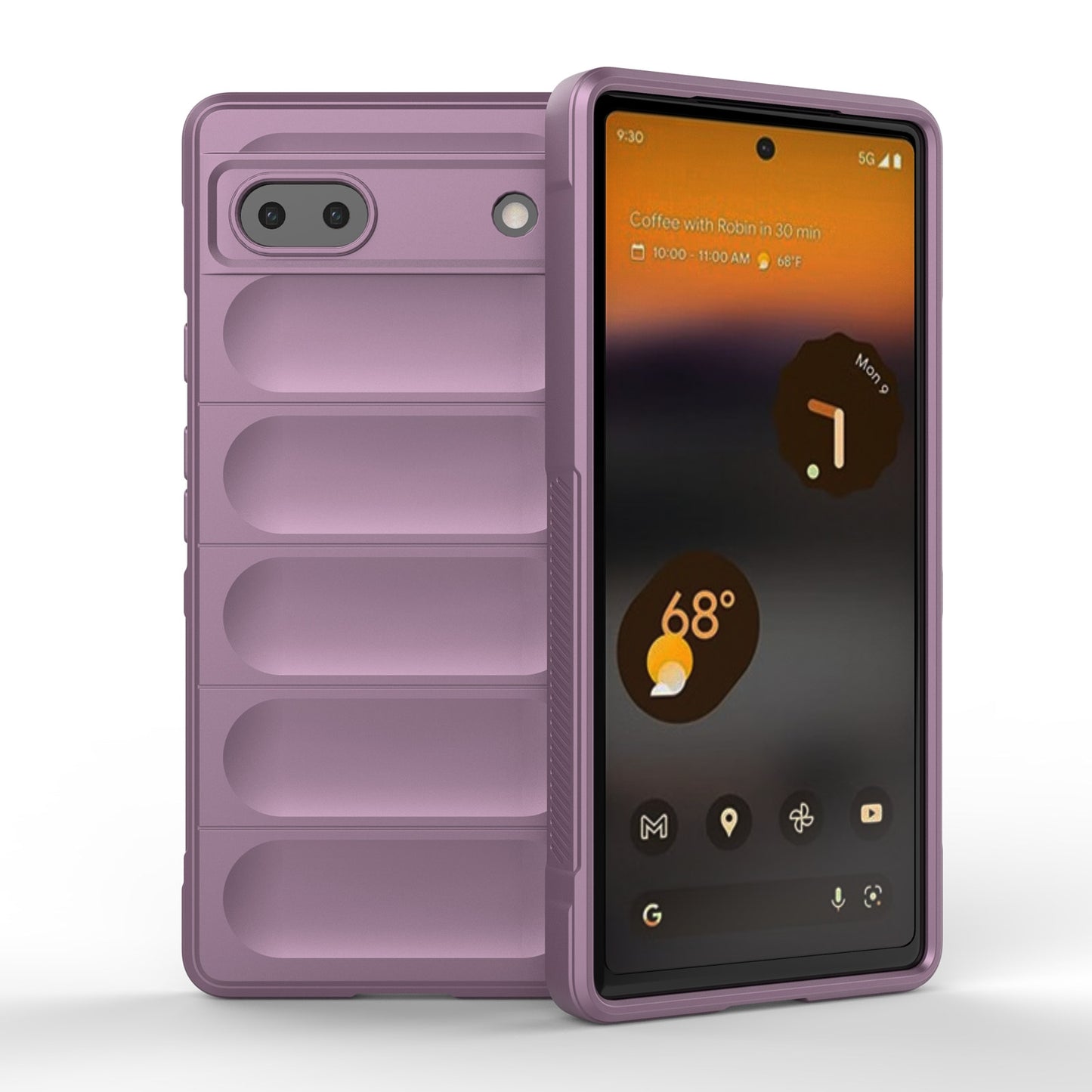 Google Pixel 6a Magic Shield TPU + Flannel Protective Phone Case Cover, Shockproof Scratch Resistant