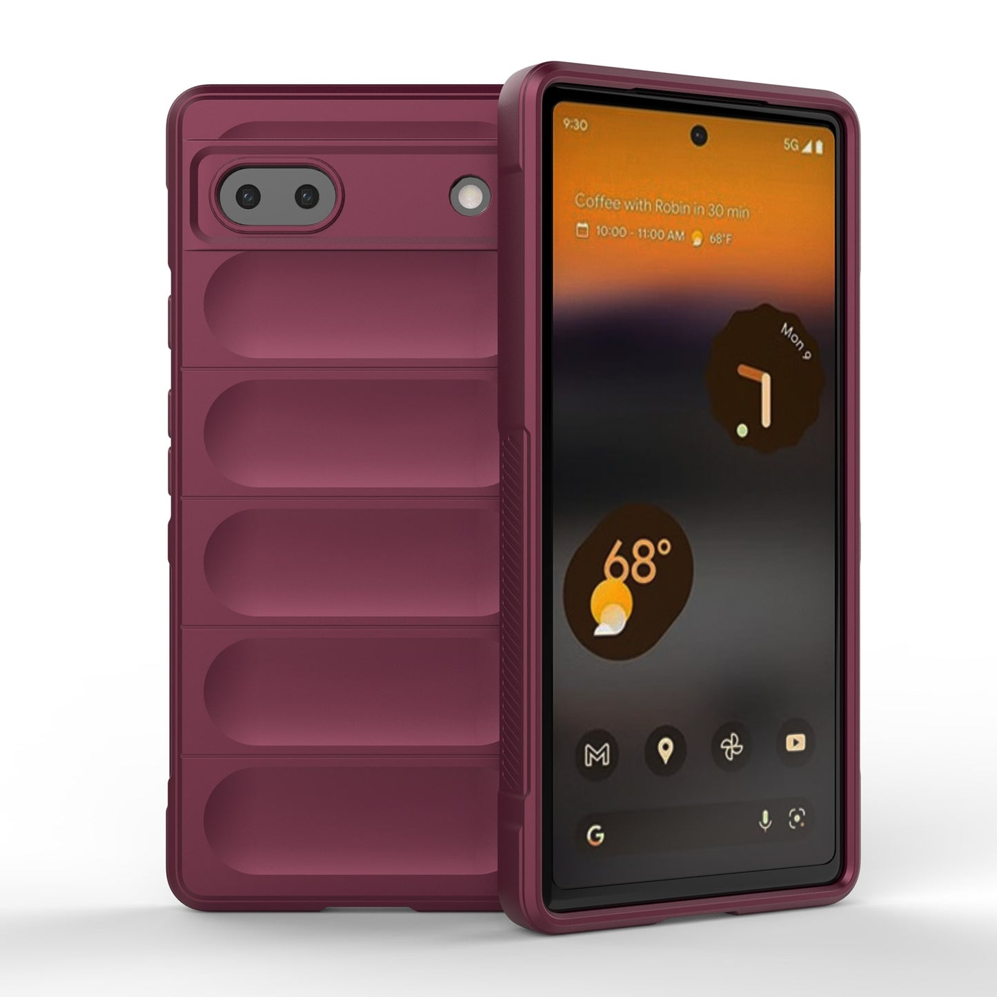 Google Pixel 6a Magic Shield TPU + Flannel Protective Phone Case Cover, Shockproof Scratch Resistant