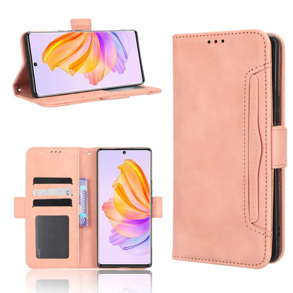 Honor 80 SE 5G Skin Feel PU Leather Wallet Phone Case with Card Slots, Cash Pocket, Magnetic Closure, Built-In Stand, Full Protection TPU Cover