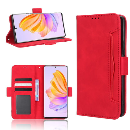 Honor 80 SE 5G Skin Feel PU Leather Wallet Phone Case with Card Slots, Cash Pocket, Magnetic Closure, Built-In Stand, Full Protection TPU Cover