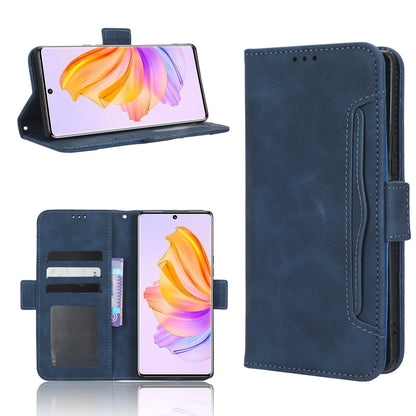 Honor 80 SE 5G Skin Feel PU Leather Wallet Phone Case with Card Slots, Cash Pocket, Magnetic Closure, Built-In Stand, Full Protection TPU Cover