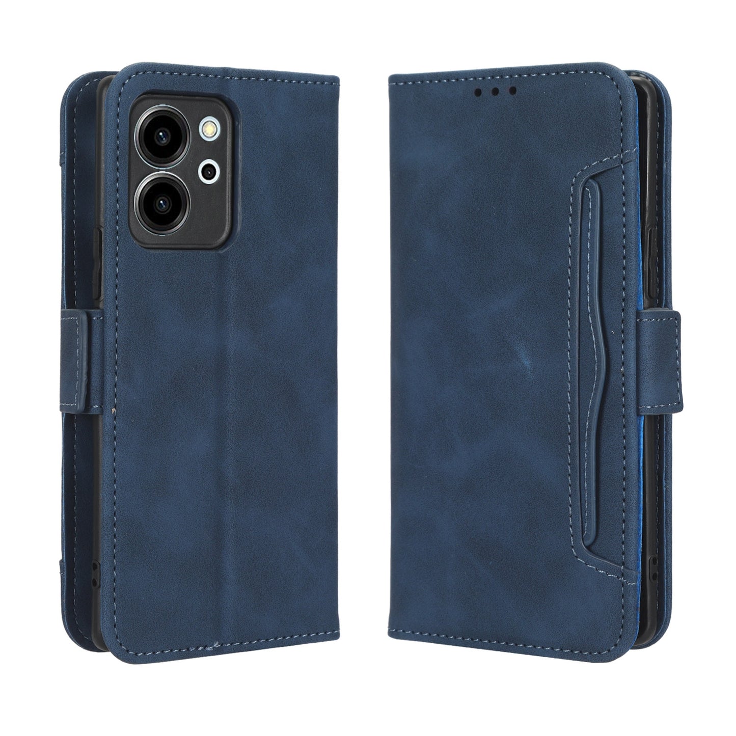Honor 80 SE 5G Skin Feel PU Leather Wallet Phone Case with Card Slots, Cash Pocket, Magnetic Closure, Built-In Stand, Full Protection TPU Cover