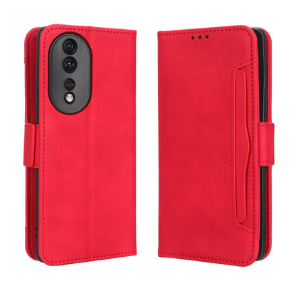 Honor 80 5G Skin Feel PU Leather Wallet Phone Case with Card Slots, Cash Pocket, Magnetic Closure, Built-In Stand, Full Protection TPU Cover