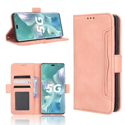 Honor 80 Pro 5G Skin Feel PU Leather Wallet Phone Case with Card Slots, Cash Pocket, Magnetic Closure, Built-In Stand, Full Protection TPU Cover