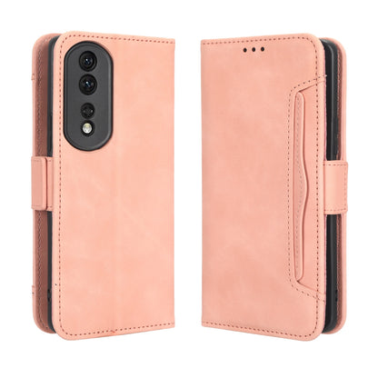 Honor 80 Pro 5G Skin Feel PU Leather Wallet Phone Case with Card Slots, Cash Pocket, Magnetic Closure, Built-In Stand, Full Protection TPU Cover