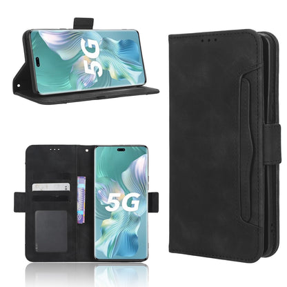 Honor 80 Pro 5G Skin Feel PU Leather Wallet Phone Case with Card Slots, Cash Pocket, Magnetic Closure, Built-In Stand, Full Protection TPU Cover