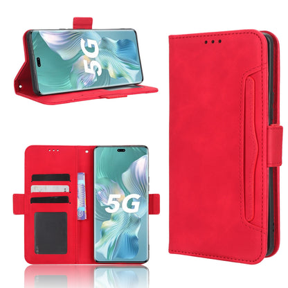 Honor 80 Pro 5G Skin Feel PU Leather Wallet Phone Case with Card Slots, Cash Pocket, Magnetic Closure, Built-In Stand, Full Protection TPU Cover