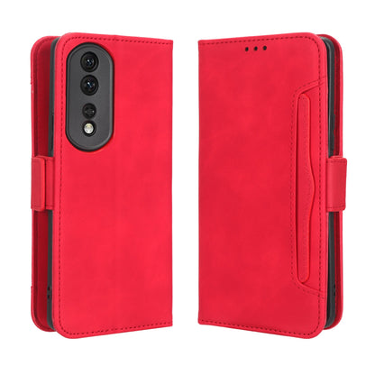 Honor 80 Pro 5G Skin Feel PU Leather Wallet Phone Case with Card Slots, Cash Pocket, Magnetic Closure, Built-In Stand, Full Protection TPU Cover