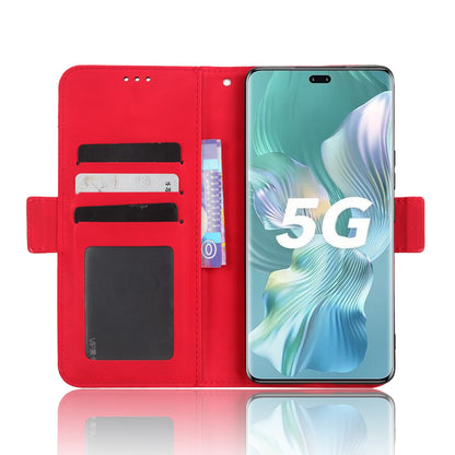 Honor 80 Pro 5G Skin Feel PU Leather Wallet Phone Case with Card Slots, Cash Pocket, Magnetic Closure, Built-In Stand, Full Protection TPU Cover