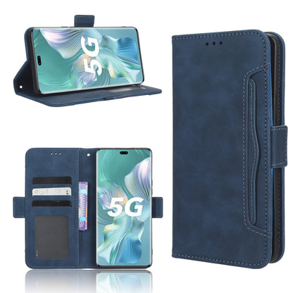 Honor 80 Pro 5G Skin Feel PU Leather Wallet Phone Case with Card Slots, Cash Pocket, Magnetic Closure, Built-In Stand, Full Protection TPU Cover