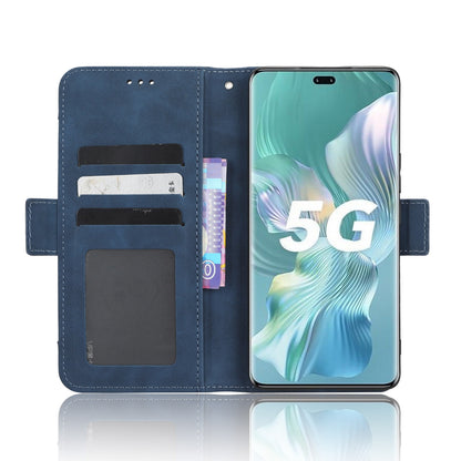 Honor 80 Pro 5G Skin Feel PU Leather Wallet Phone Case with Card Slots, Cash Pocket, Magnetic Closure, Built-In Stand, Full Protection TPU Cover