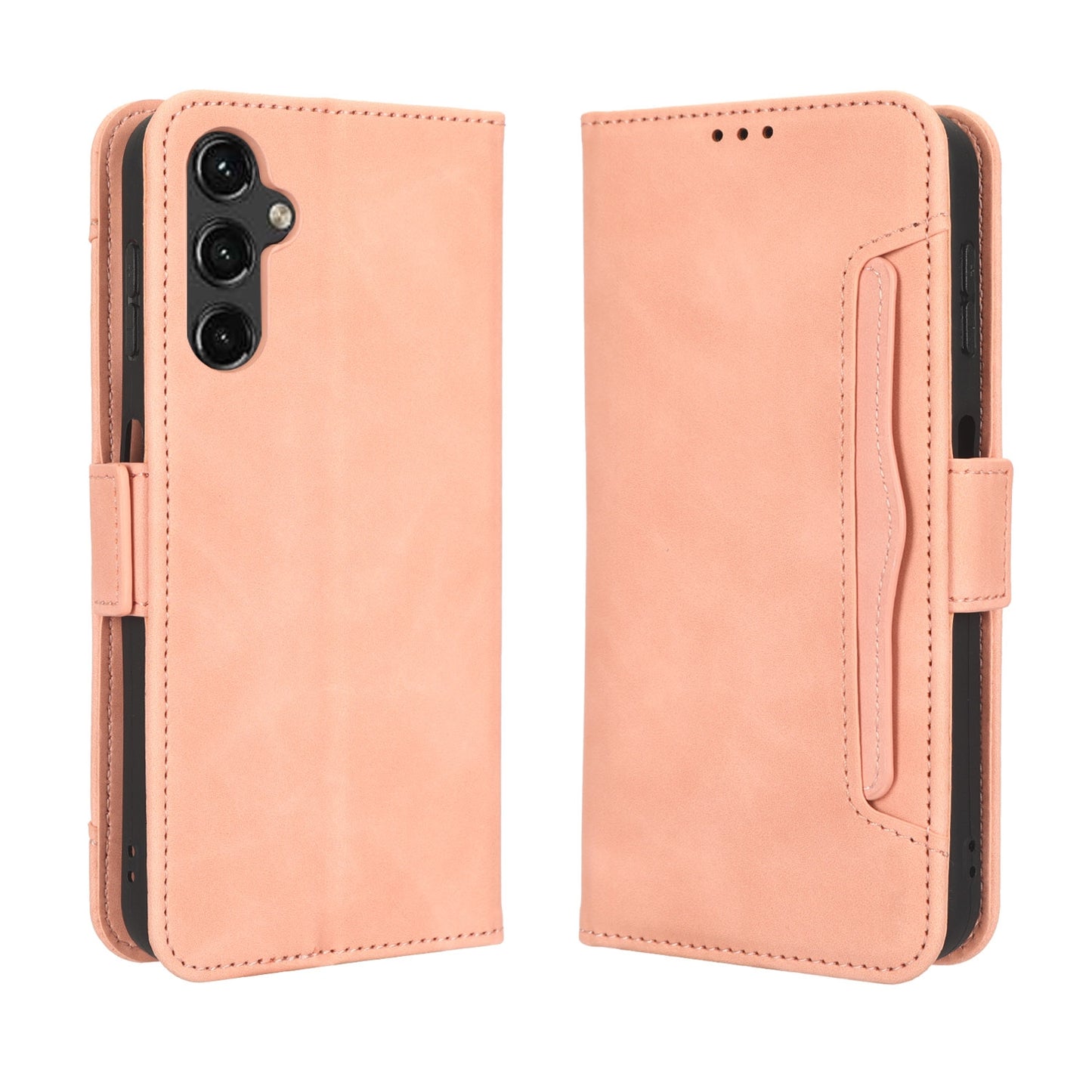 Samsung Galaxy A14 5G Skin Feel PU Leather Wallet Phone Case with Card Slots, Cash Pocket, Magnetic Closure, Built-In Stand, Full Protection TPU Cover