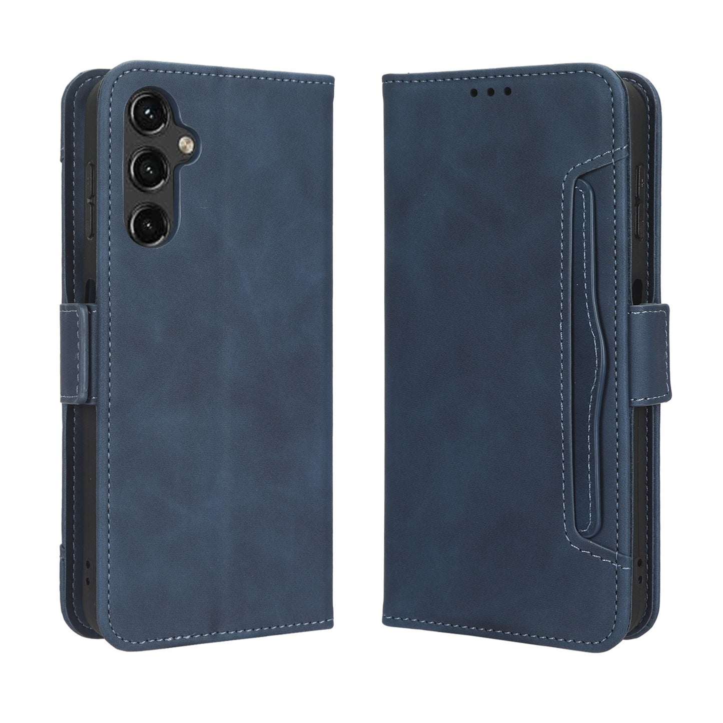 Samsung Galaxy A14 5G Skin Feel PU Leather Wallet Phone Case with Card Slots, Cash Pocket, Magnetic Closure, Built-In Stand, Full Protection TPU Cover