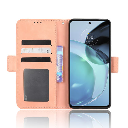 Motorola Moto G72 4G Skin Feel PU Leather Wallet Phone Case with Card Slots, Cash Pocket, Magnetic Closure, Built-In Stand, Full Protection TPU Cover