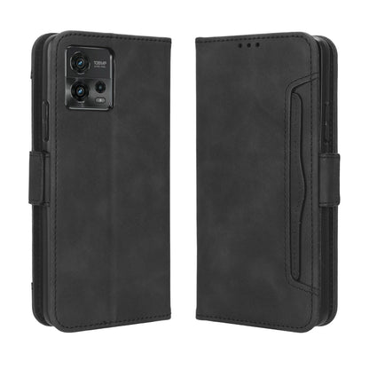 Motorola Moto G72 4G Skin Feel PU Leather Wallet Phone Case with Card Slots, Cash Pocket, Magnetic Closure, Built-In Stand, Full Protection TPU Cover