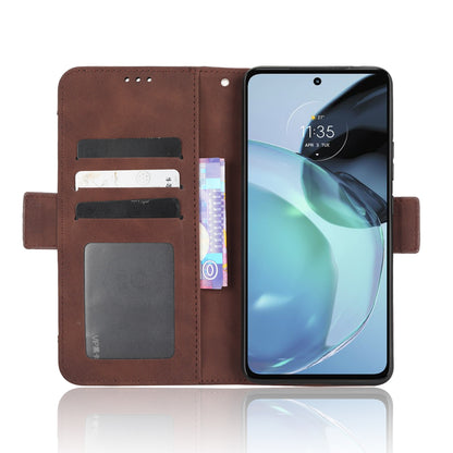 Motorola Moto G72 4G Skin Feel PU Leather Wallet Phone Case with Card Slots, Cash Pocket, Magnetic Closure, Built-In Stand, Full Protection TPU Cover