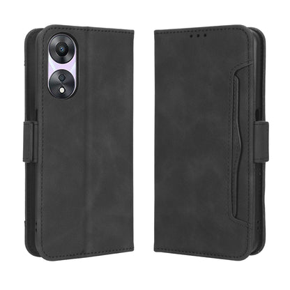 OPPO A58 5G Skin Feel PU Leather Wallet Phone Case with Card Slots, Cash Pocket, Magnetic Closure, Built-In Stand, Full Protection TPU Cover