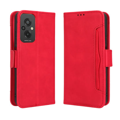 Xiaomi Redmi 11 Prime 4G Skin Feel PU Leather Wallet Phone Case with Card Slots, Cash Pocket, Magnetic Closure, Built-In Stand, Full Protection TPU Cover
