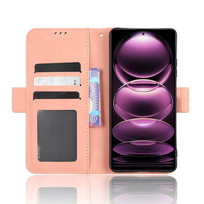 Xiaomi Redmi Note 12 Pro+ Skin Feel PU Leather Wallet Phone Case with Card Slots, Cash Pocket, Magnetic Closure, Built-In Stand, Full Protection TPU Cover