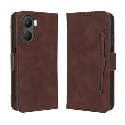 Honor Play 40 Plus Skin Feel PU Leather Wallet Phone Case with Card Slots, Cash Pocket, Magnetic Closure, Built-In Stand, Full Protection TPU Cover