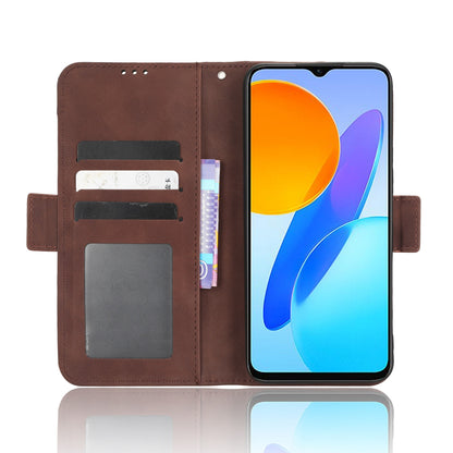 Honor Play 6C Skin Feel PU Leather Wallet Phone Case with Card Slots, Cash Pocket, Magnetic Closure, Built-In Stand, Full Protection TPU Cover