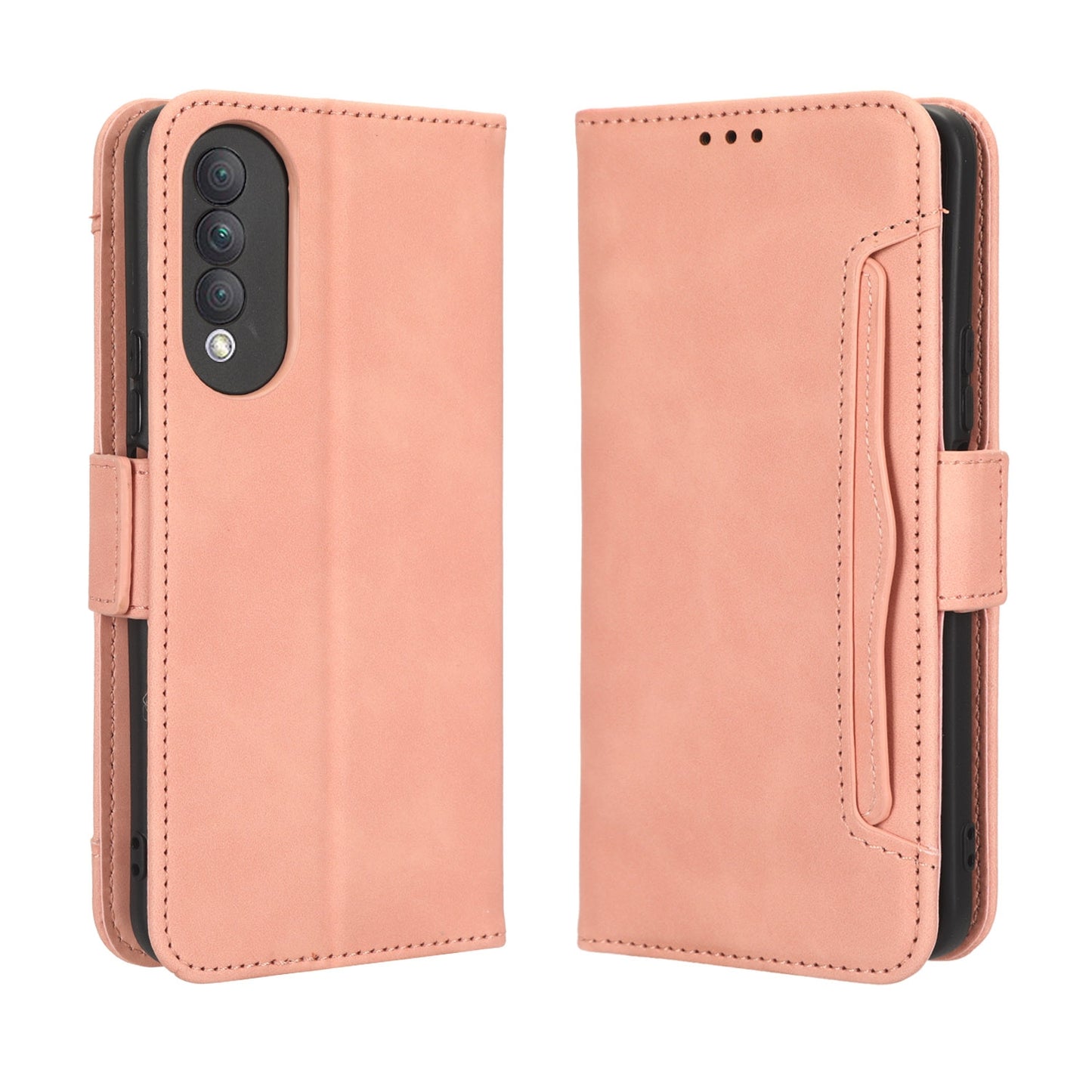 Huawei nova 10z Skin Feel PU Leather Wallet Phone Case with Card Slots, Cash Pocket, Magnetic Closure, Built-In Stand, Full Protection TPU Cover
