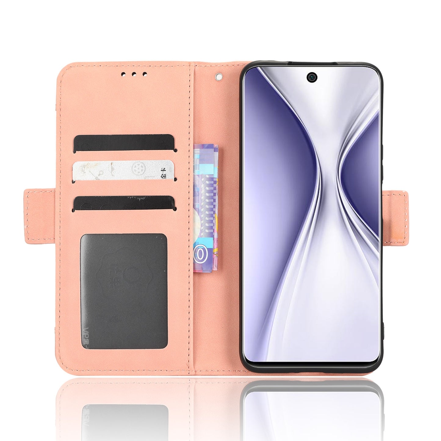 Huawei nova 10z Skin Feel PU Leather Wallet Phone Case with Card Slots, Cash Pocket, Magnetic Closure, Built-In Stand, Full Protection TPU Cover
