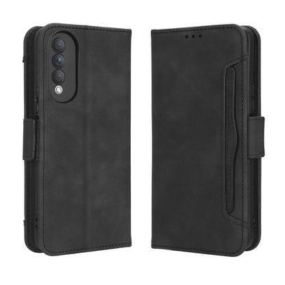 Honor X20 SE Skin Feel PU Leather Wallet Phone Case with Card Slots, Cash Pocket, Magnetic Closure, Built-In Stand, Full Protection TPU Cover