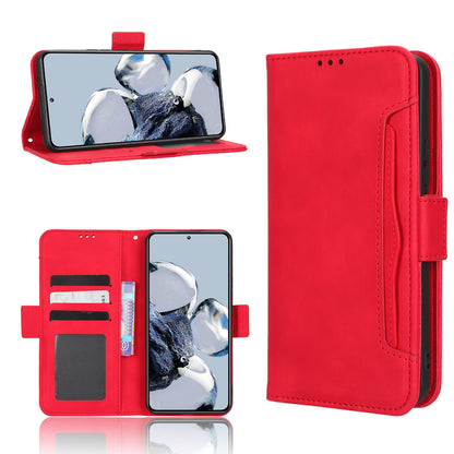Xiaomi 12T Pro Skin Feel PU Leather Wallet Phone Case with Card Slots, Cash Pocket, Magnetic Closure, Built-In Stand, Full Protection TPU Cover